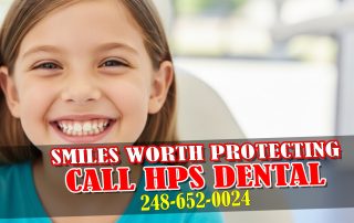A close-up of a smiling young girl with a healthy, happy smile, hinting at the benefits of good dental care for children.