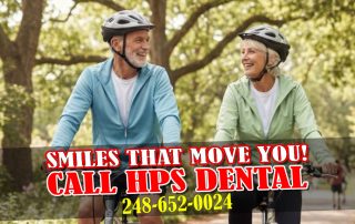 Older adults smiling while riding bicycles together outdoors