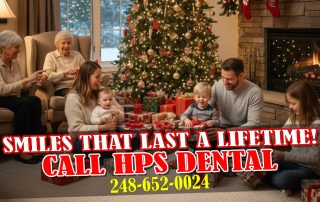 Multigenerational family celebrating the holidays, reflecting family dental wellness in Shelby Township