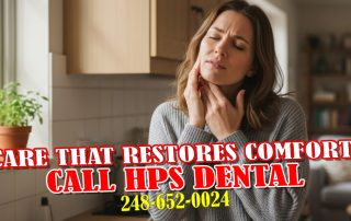 Person at home experiencing jaw discomfort associated with TMJ