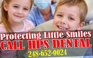 Child smiling at pediatric dental visit in Shelby Township office discussing dental crown treatment
