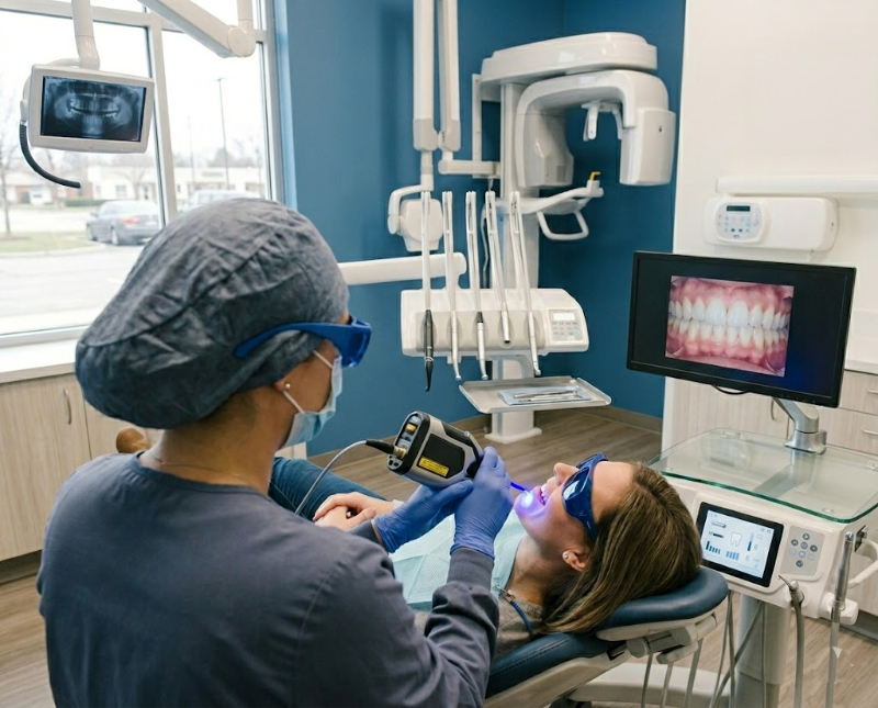 Biolase Epic dental laser therapy treatment at HPS Advanced Dental Care in Shelby Township Michigan